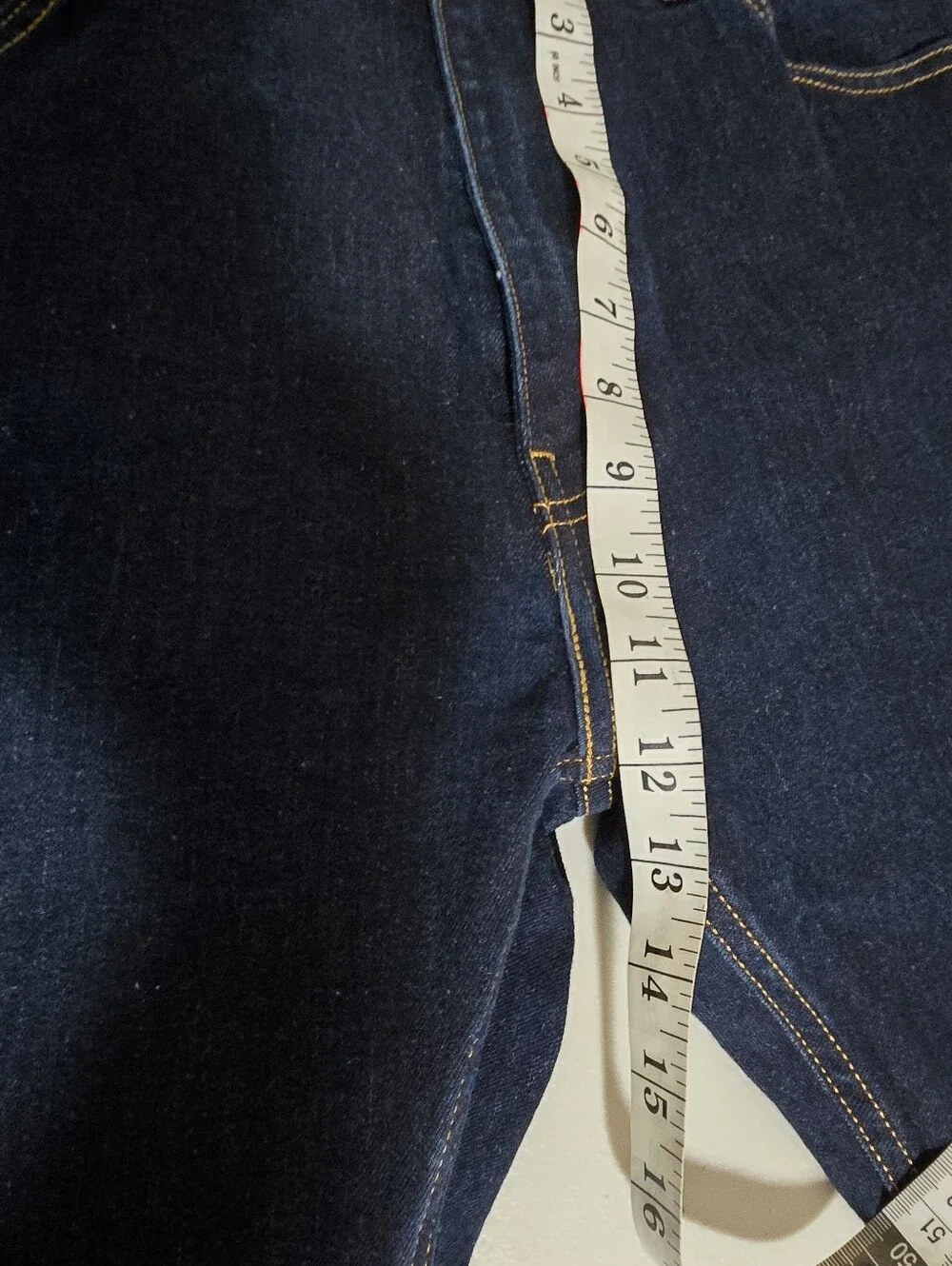Levis Workwear Fit Raw Hem Men's Dark Blue Straight-Leg Unisex Jeans Size 36